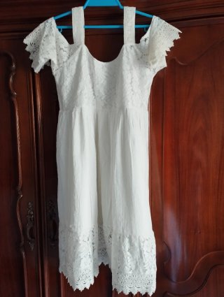 Vestido Ibicenco Encaje Blanco