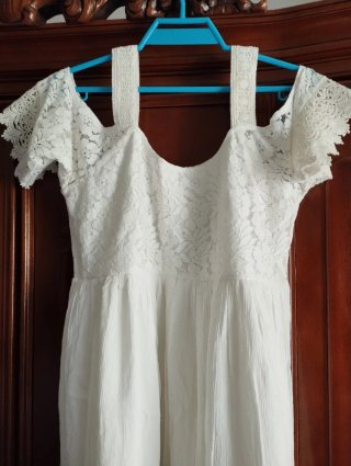 Vestido Ibicenco Encaje Blanco