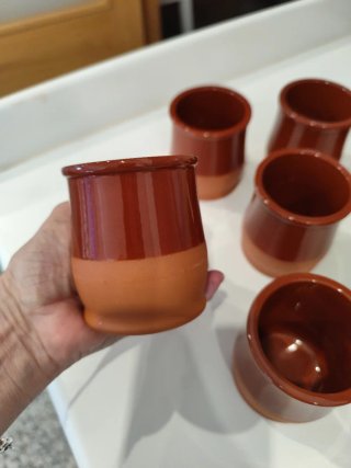 8 Bicchieri in terracotta