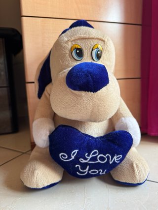 Peluche cane con cuore “I love you” - amore