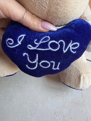 Peluche cane con cuore “I love you” - amore