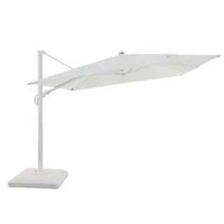 Parasol de metal blanco