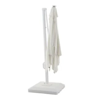 Parasol de metal blanco