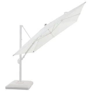Parasol de metal blanco