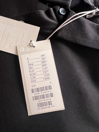COS 100% Cotton Black Minimal Shirt NEW 49 €