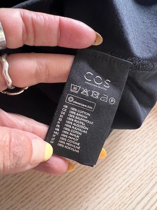 COS 100% Cotton Black Minimal Shirt NEW 49 €