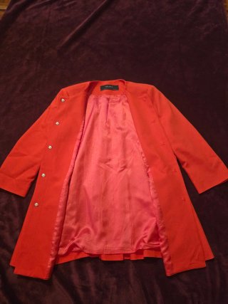 Chaqueta Zara Basic Roja Teja XL