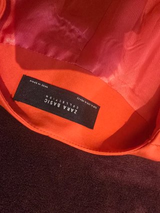 Chaqueta Zara Basic Roja Teja XL