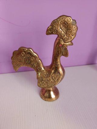 Figura Gallo Bronce Detallado
