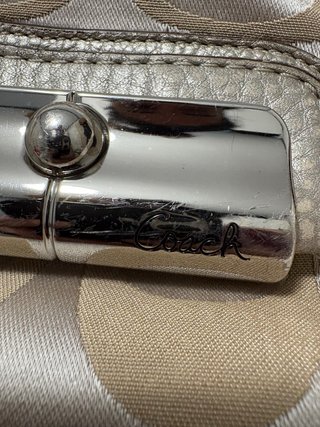 Bolso Coach Vintage Rosa y Beige