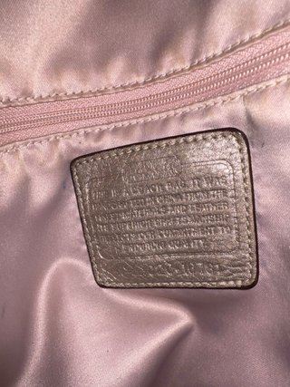 Bolso Coach Vintage Rosa y Beige