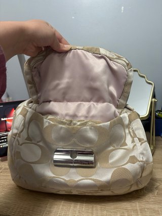 Bolso Coach Vintage Rosa y Beige