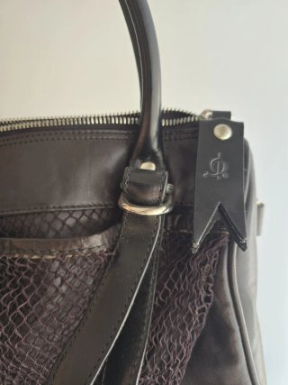 Bolso negro de piel vintage classic,  y2k