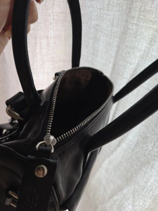 Bolso negro de piel vintage classic,  y2k