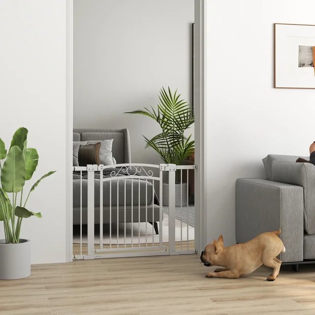 Puerta Mascotas 76-104 cm Ajustable 2 Extensiones