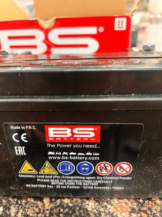 Batería Moto BS BTX7A-BS 12V 105A