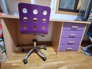 MESA ESCRITORIO Y SILLA ESTUDIO