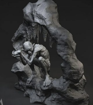 Figura Gollum 75mm (escala 1/24)