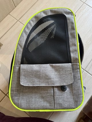 Mochila Transportín Gatos Perros Pecut Gris/Verde