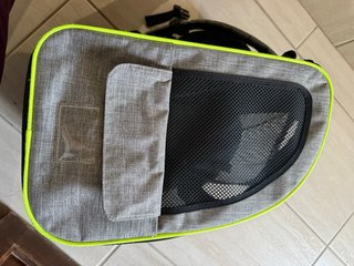 Mochila Transportín Gatos Perros Pecut Gris/Verde