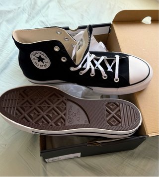 Converse plataforma negras unisex