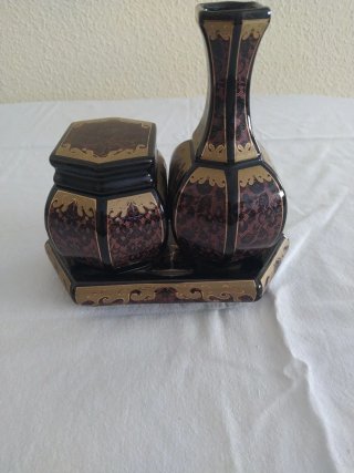 Set trucco 3 pezzi dorato