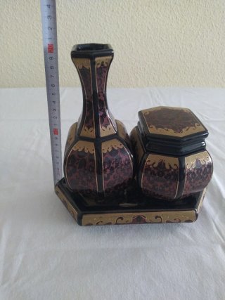 Set trucco 3 pezzi dorato