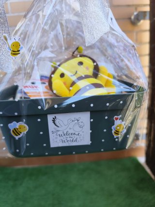 Mini Canastilla bebé recién nacido temática abejit