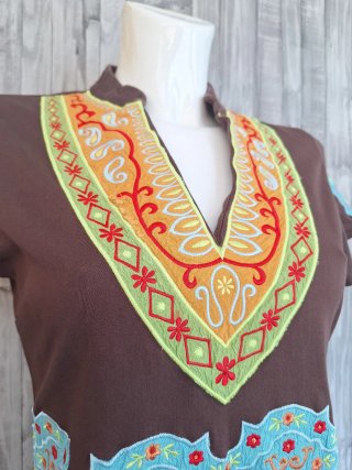 Vestido estampado étnico Bantik