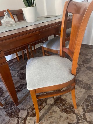 Mesa extensible madera y sillas comedor