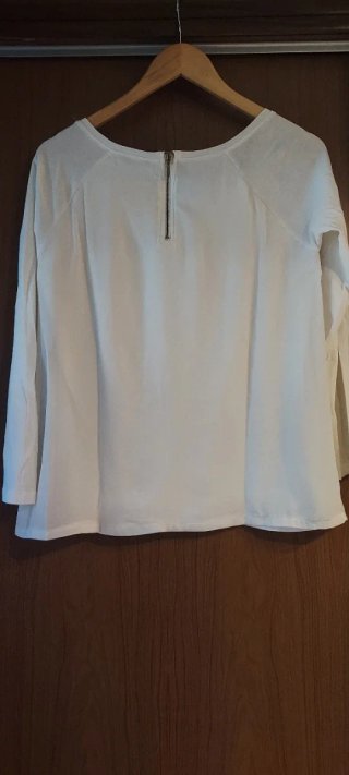 Blusa blanca manga larga