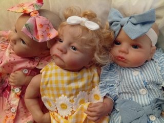 Pack de 3 Bebés Reborn Vinilo y Tela