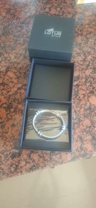 Pulsera Lotus Style Caja Beige y Plata