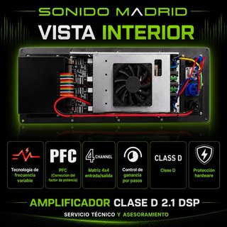 Módulo DSP 2.1 Sonido Madrid 650w+650w+2000w