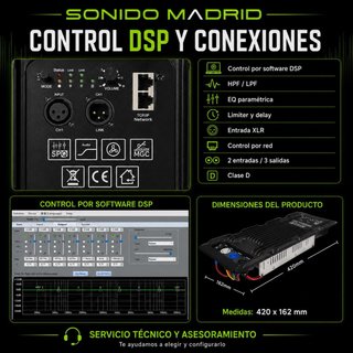 Módulo DSP 2.1 Sonido Madrid 650w+650w+2000w