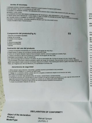 Pulverizador Sulfatador Manual 3L nuevo