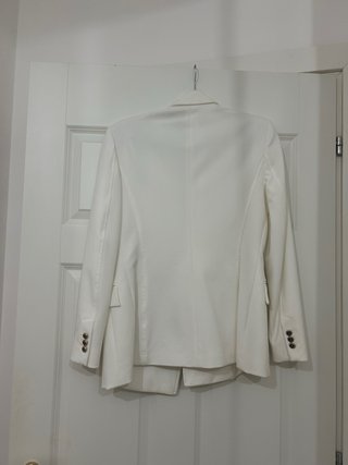 Blazer Zara Bianco Donna Taglia M