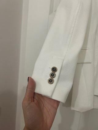 Blazer Zara Bianco Donna Taglia M