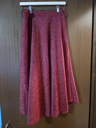 Gonna lunga rossa elasticizzata curvy