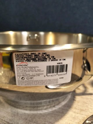 Lacor Pasapurés Profesional 2 Discos 26 cm