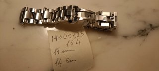 Hamilton 18mm cinturino orologio argento