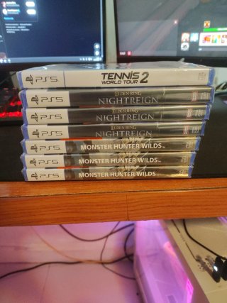 3x Elden Ring, 3x Monster Hunter Wilds PS5, tenis2