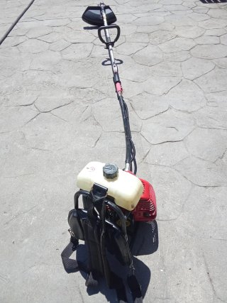 Desbrozadora de gasolina roja