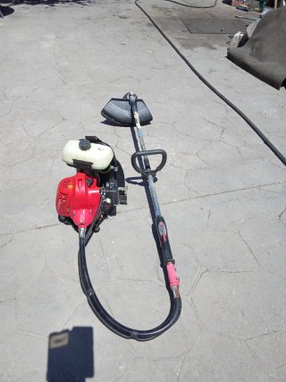 Desbrozadora de gasolina roja