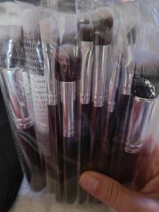 Neceser Acolchado con 15 Pinceles Maquillaje