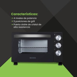 Horno Eléctrico Becken 3L Negro