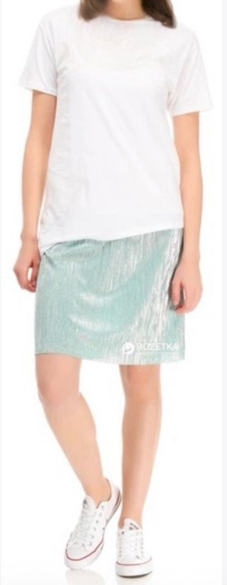 Vestido Zara blanco y verde agua