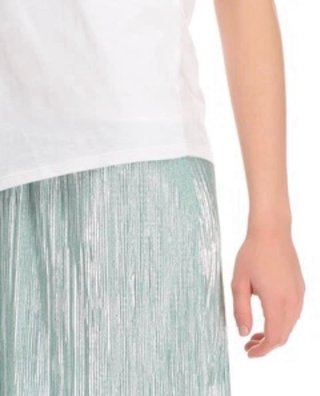 Vestido Zara blanco y verde agua