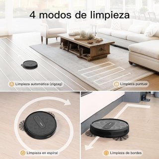 - AIRROBO robot aspirador potente limpieza zigza