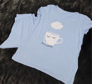 Pijama mujer camiseta manga corta L